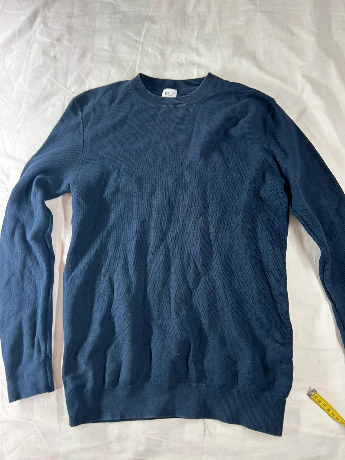 Pull ras de cou celio bleu marine